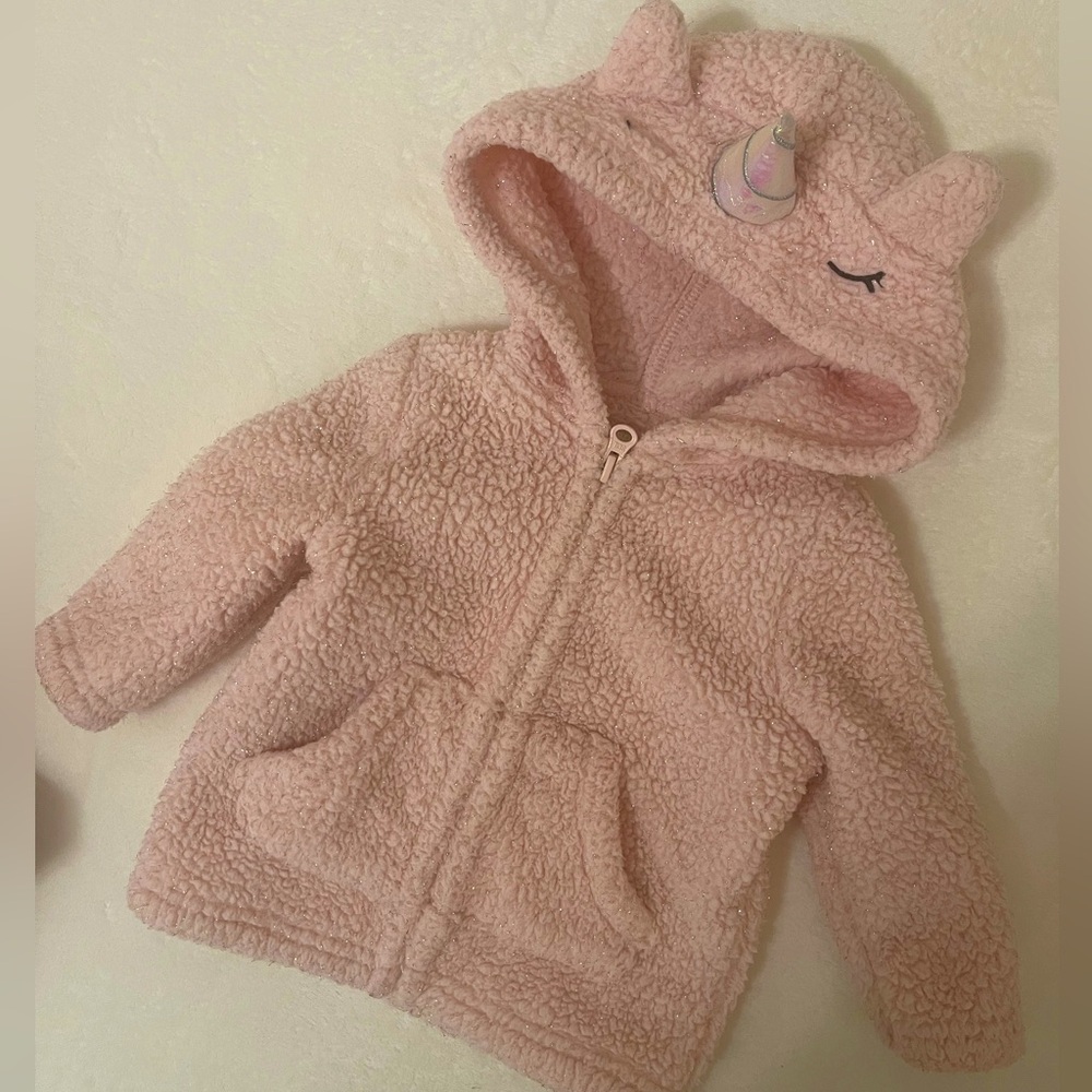 OshKosh B’gosh Sherpa Full Zip Infant Unicorn Jacket